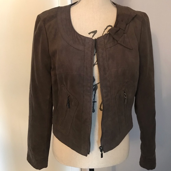 Grey suede jacket - Picture 1 of 2